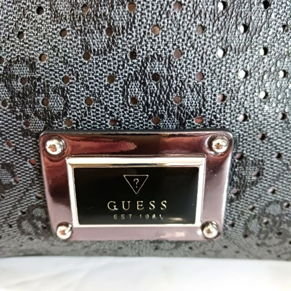 Guess Black and Silver Tote with Structured Design - Picture 12 of 13